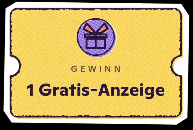 Gewinn: 1 Gratis-Anzeige